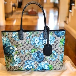 NEW Gucci Blue Bloom Reversible Tote
